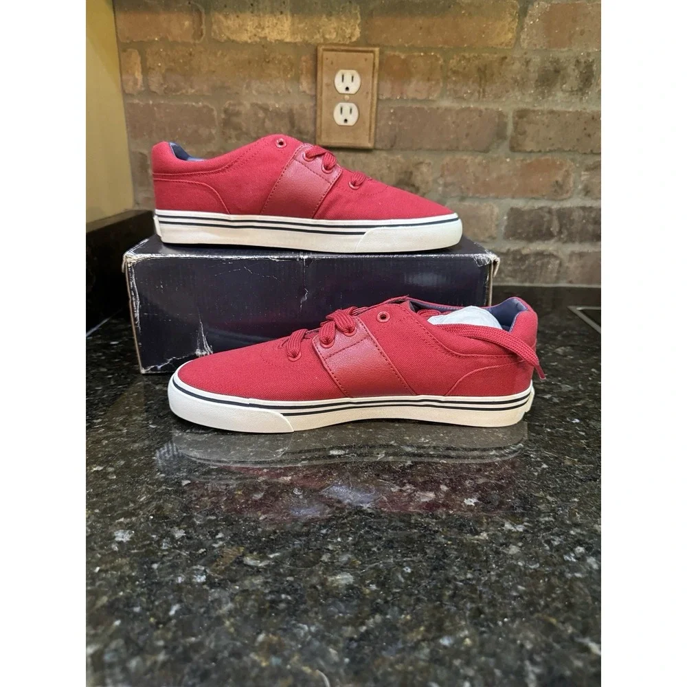 Polo Ralph Lauren Hamilton canvas sneakers in Devon red Size 7.5